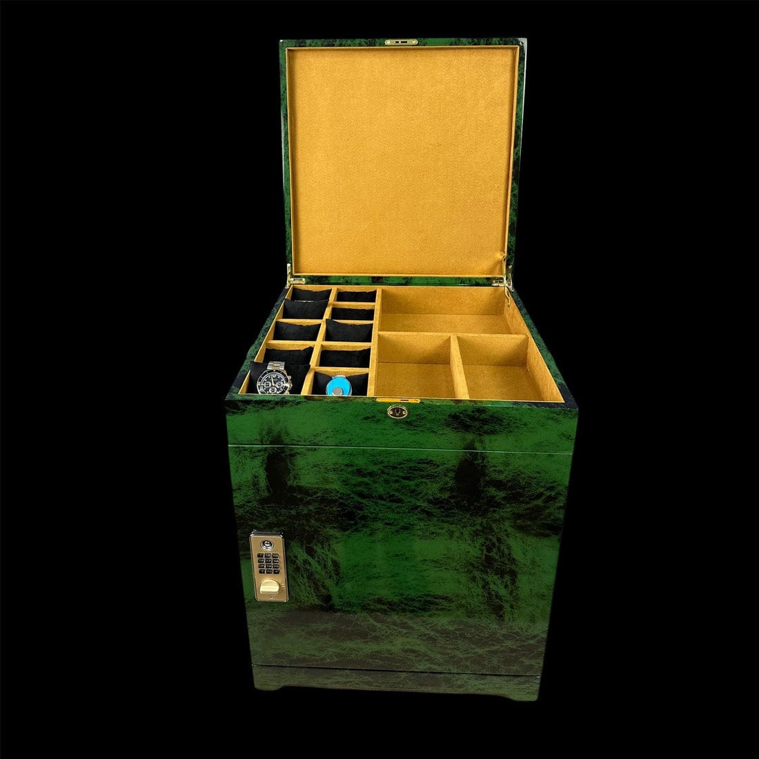 Luxury Tasbih & Jewelry Storage Box with Lock – 100 Capacity