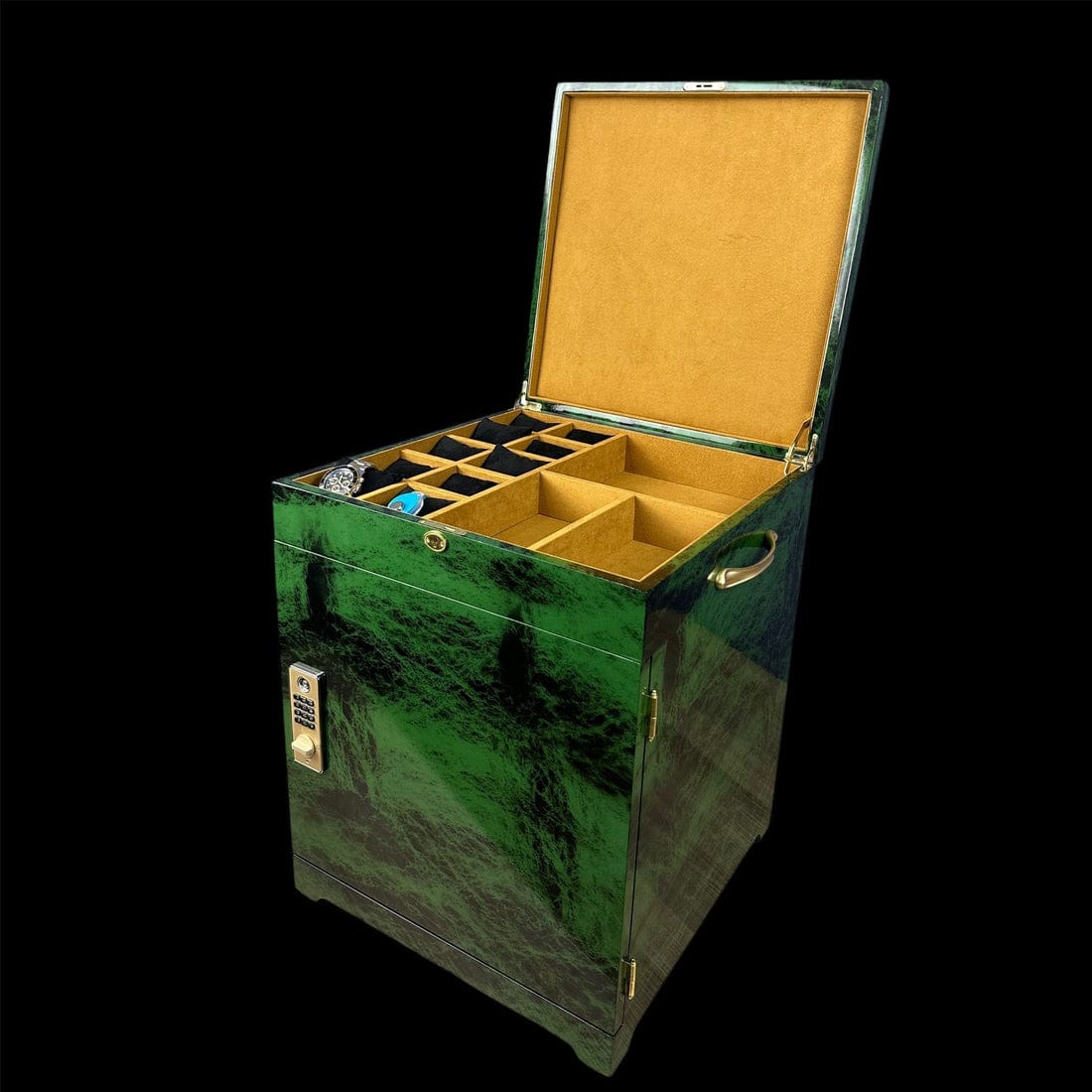 Luxury Tasbih & Jewelry Storage Box with Lock – 100 Capacity