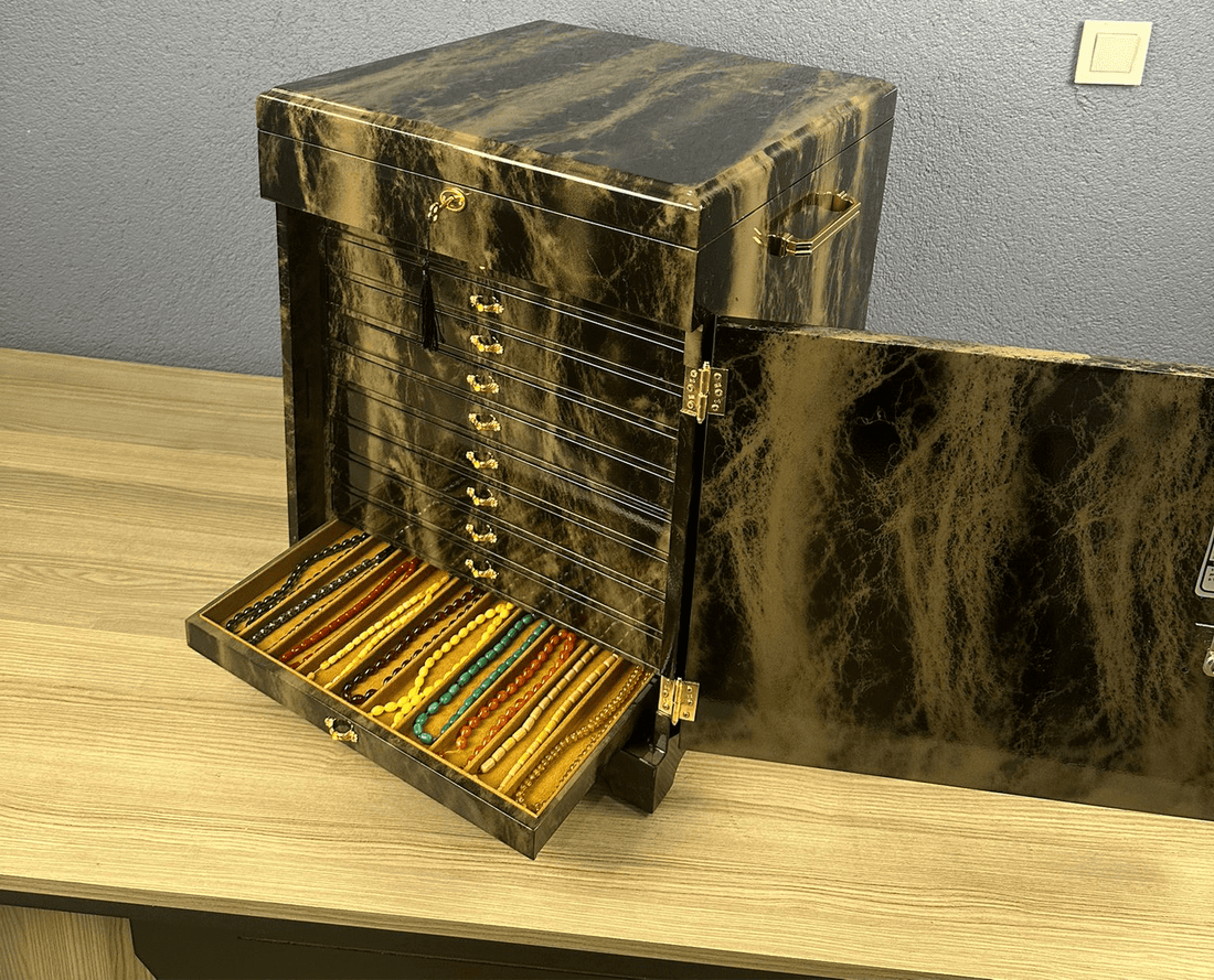 Premium Lockable Tasbih & Jewelry Cabinet – 100 Capacity