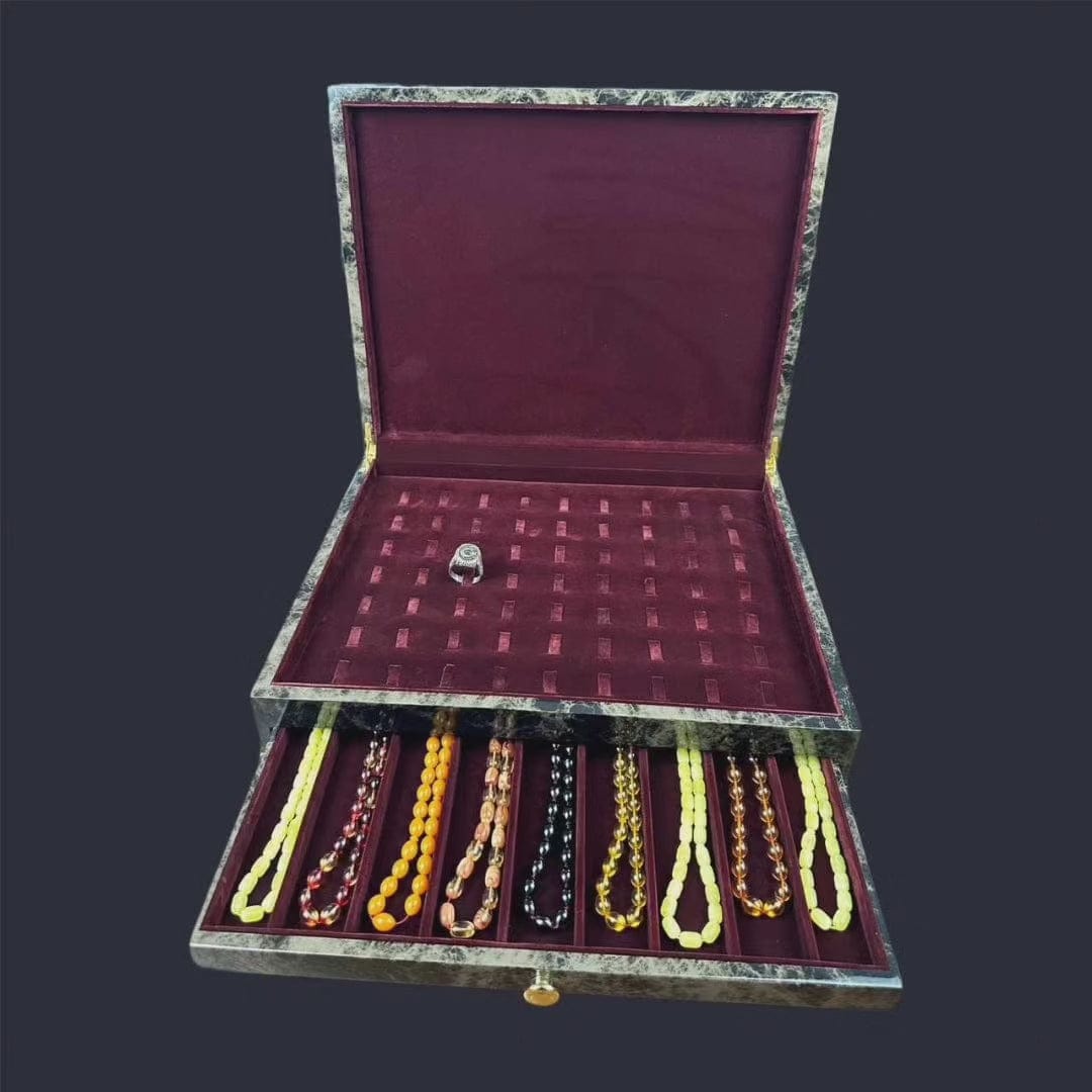Luxury VIP Tasbih Box – 9 Rows, 63 Prayer Bead Capacity