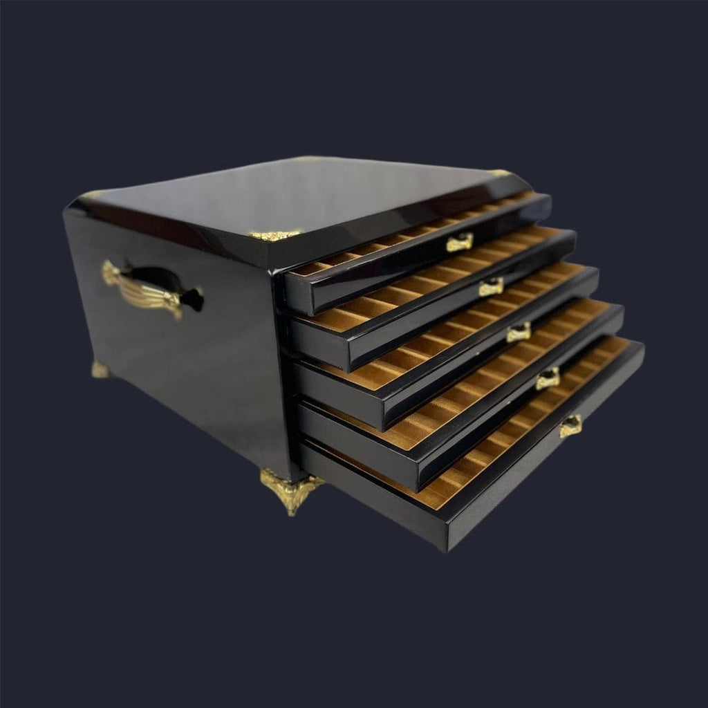 5-Drawer Luxury Tasbih Cabinet – 50 Bead Capacity Organizer
