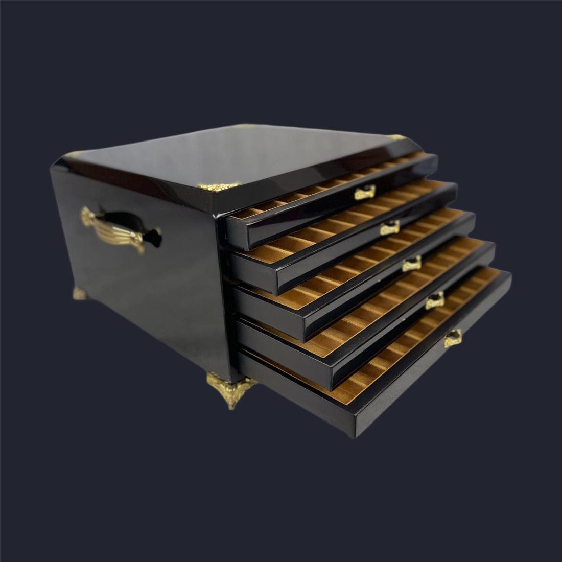 5-Drawer Luxury Tasbih Cabinet – 50 Bead Capacity Organizer