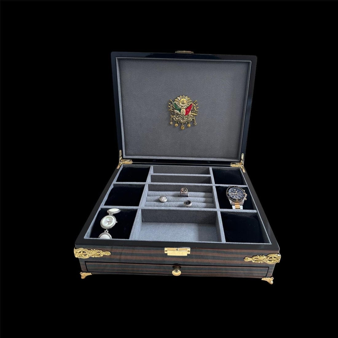 Luxury VIP Ebony Organizer Box – Handmade Display Case