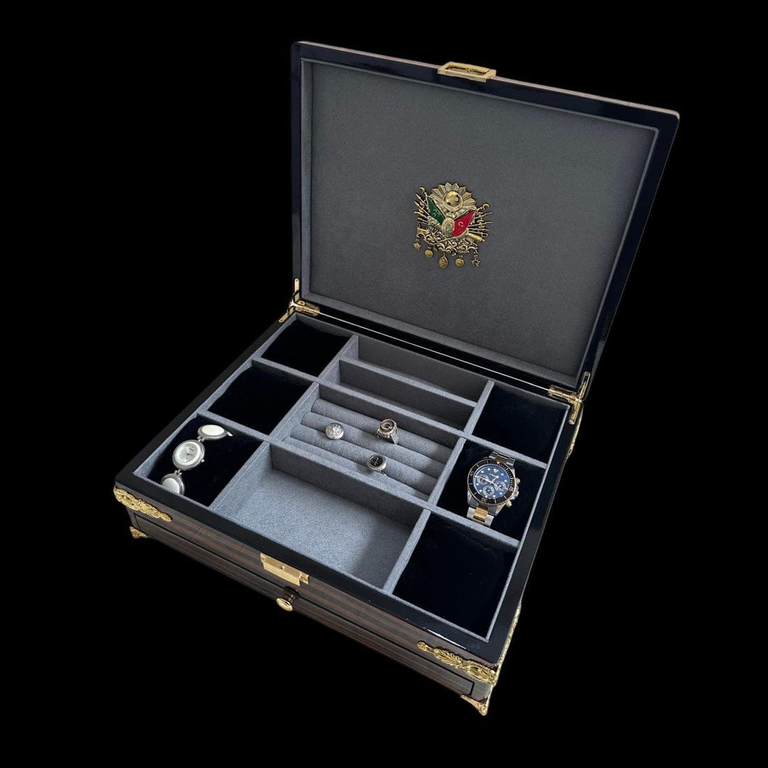 Luxury VIP Ebony Organizer Box – Handmade Display Case