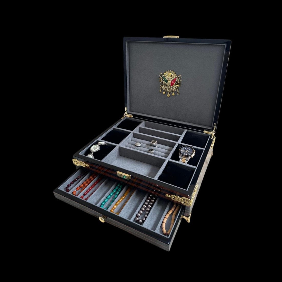 Luxury VIP Ebony Organizer Box – Handmade Display Case
